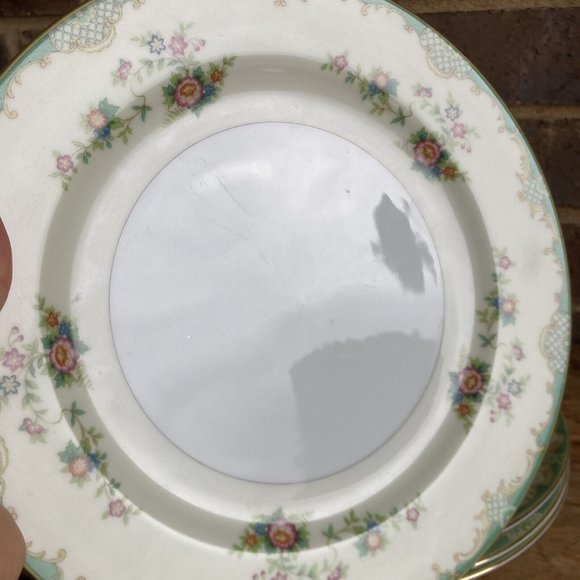 4 VTG 1933 Morimura Noritake Japan Embassy Floral Round Dinner Plates 9 7/8” - Picture 3 of 9